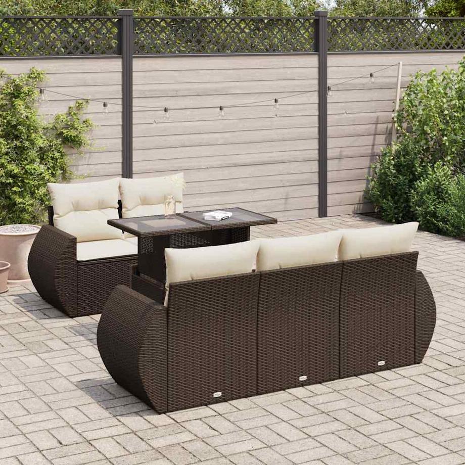 VidaXL Ensemble de canapés de jardin rotin synthétique  