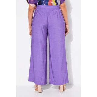 Ulla Popken Pantalon à Enfiler Jambe Large Texturé  