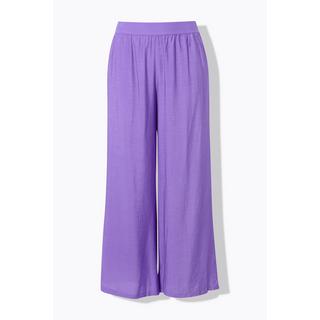 Ulla Popken Pantalon à Enfiler Jambe Large Texturé  