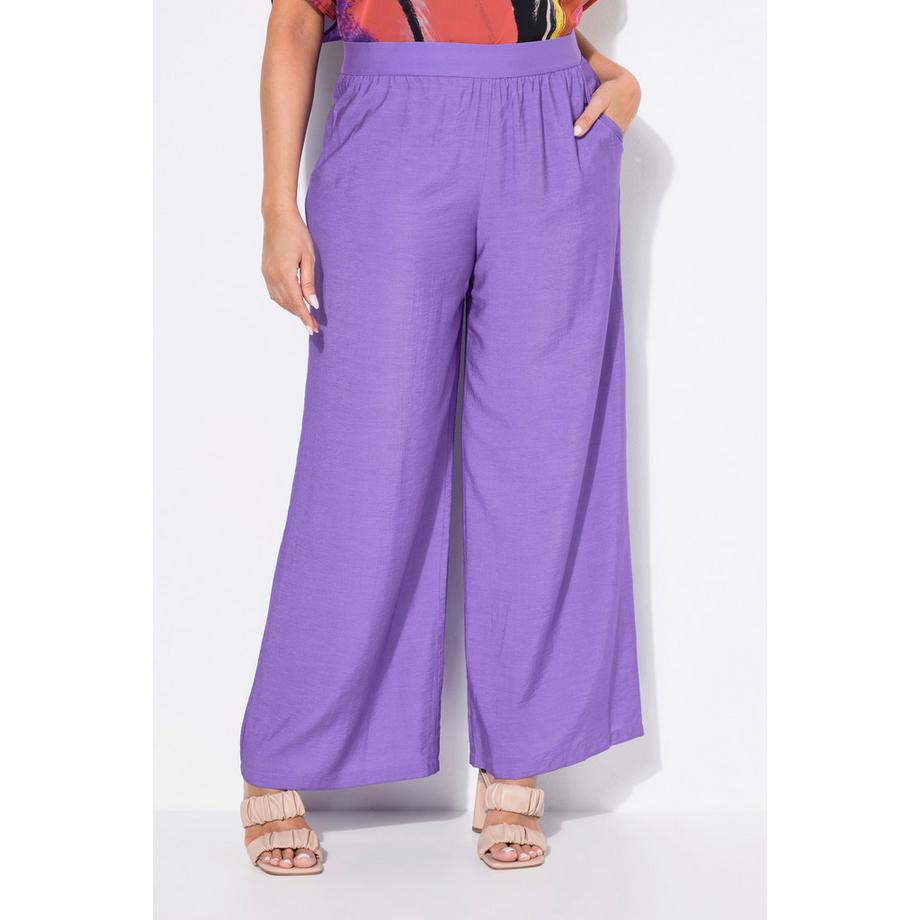 Ulla Popken Schlupfhose Weites Bein Struktur  