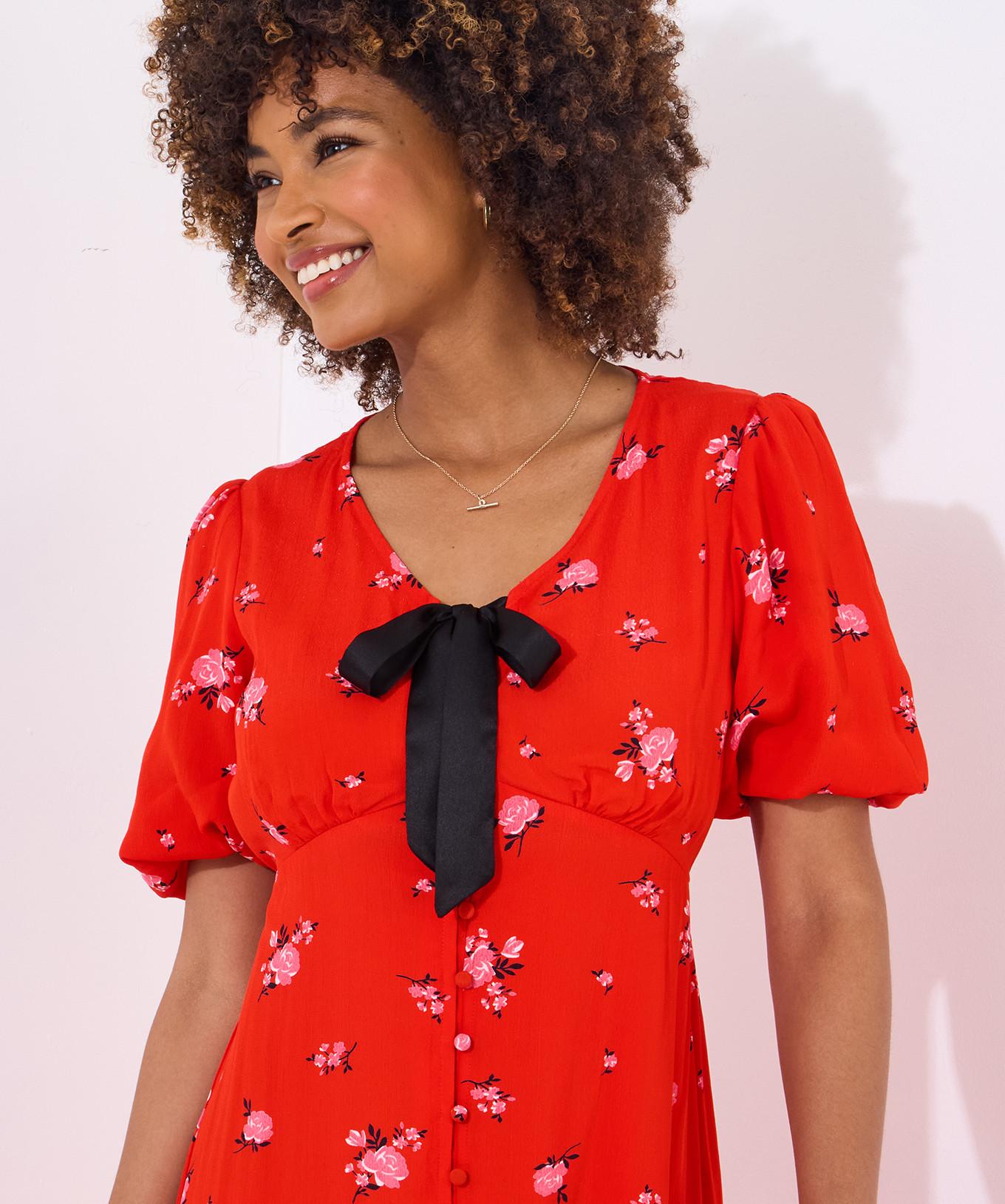 Joe Browns  Florales Maxikleid mit Puffärmeln 