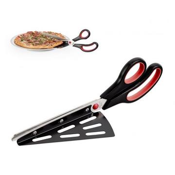 Coupe-pizza noir et rouge avec dispositif de levage