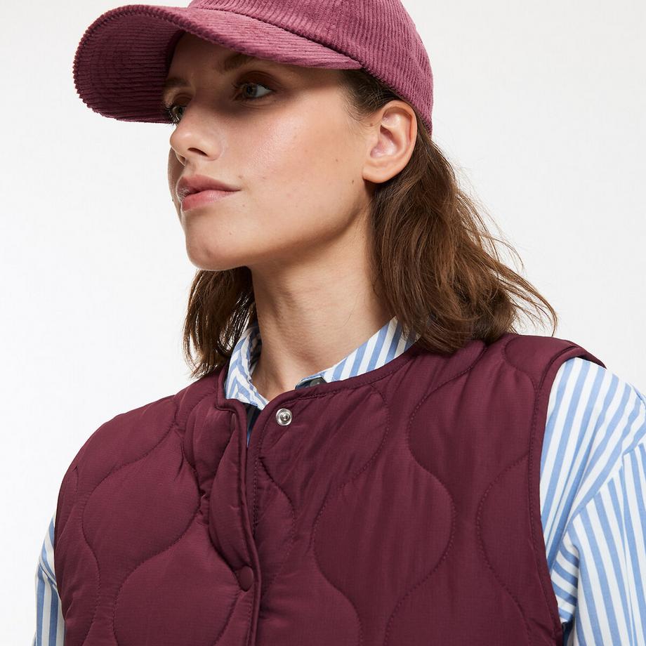 La Redoute Collections Gilet trapuntato con bottoni a pressione  