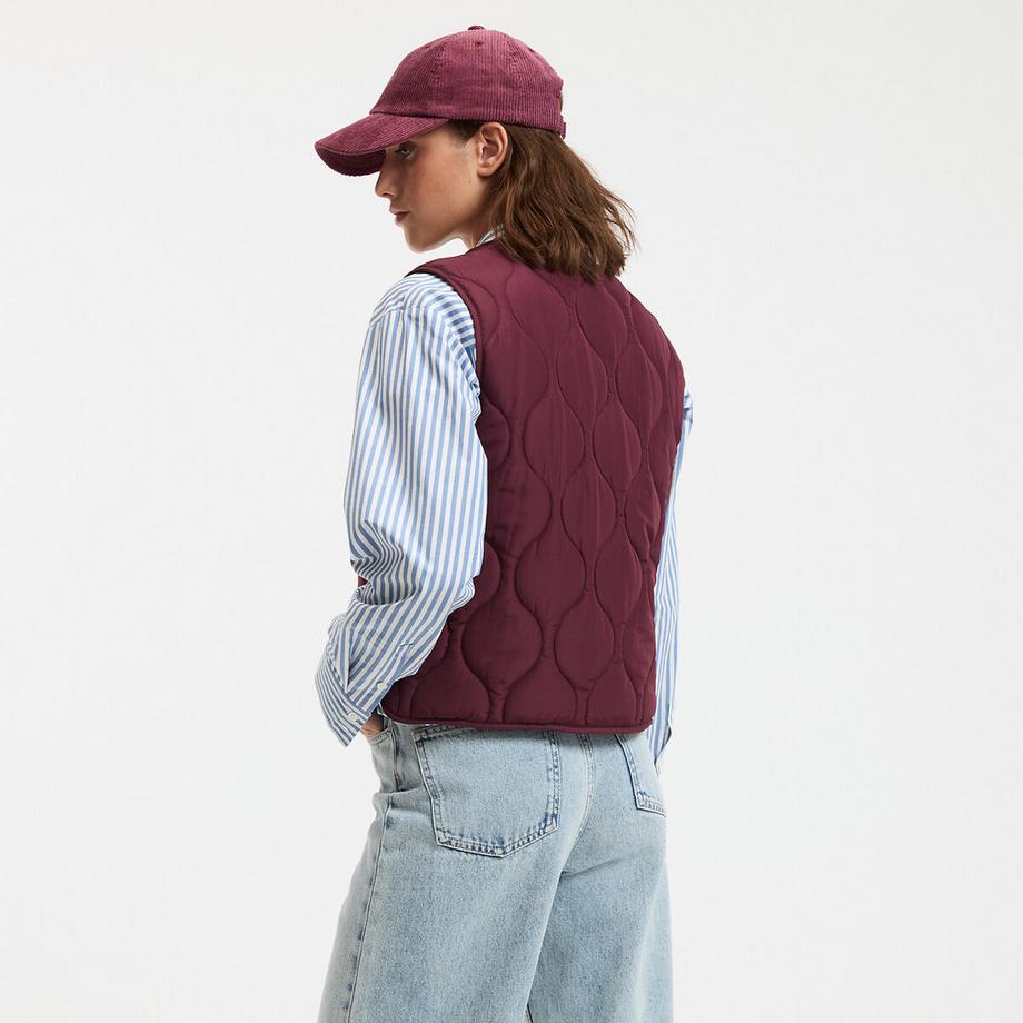 La Redoute Collections Gilet trapuntato con bottoni a pressione  