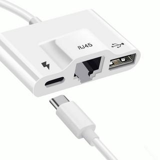 Avizar  3-in-1 USB-C Hub-Adapter Weiß 