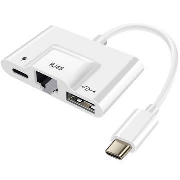 3-in-1 USB-C Hub-Adapter Weiß