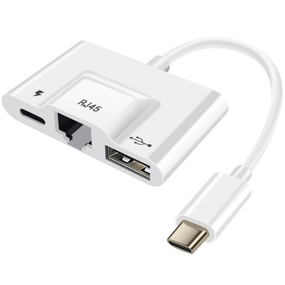 3-in-1 USB-C Hub-Adapter Weiß