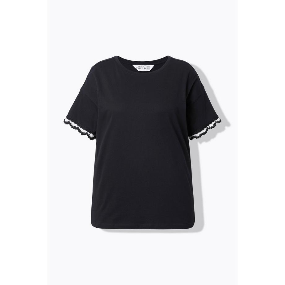 Studio Untold T-shirt oversize mezze maniche orlo uncinetto  