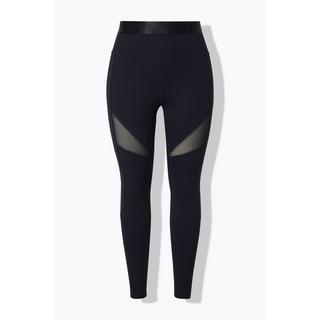 Ulla Popken Legging de Sport Empiècements Mesh Séchage Rapide Recyclé  