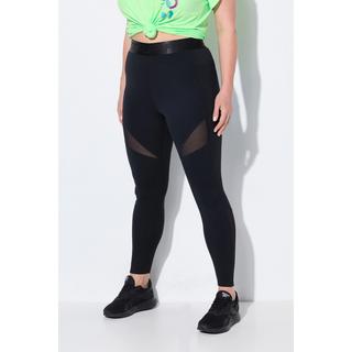 Ulla Popken Legging de Sport Empiècements Mesh Séchage Rapide Recyclé  