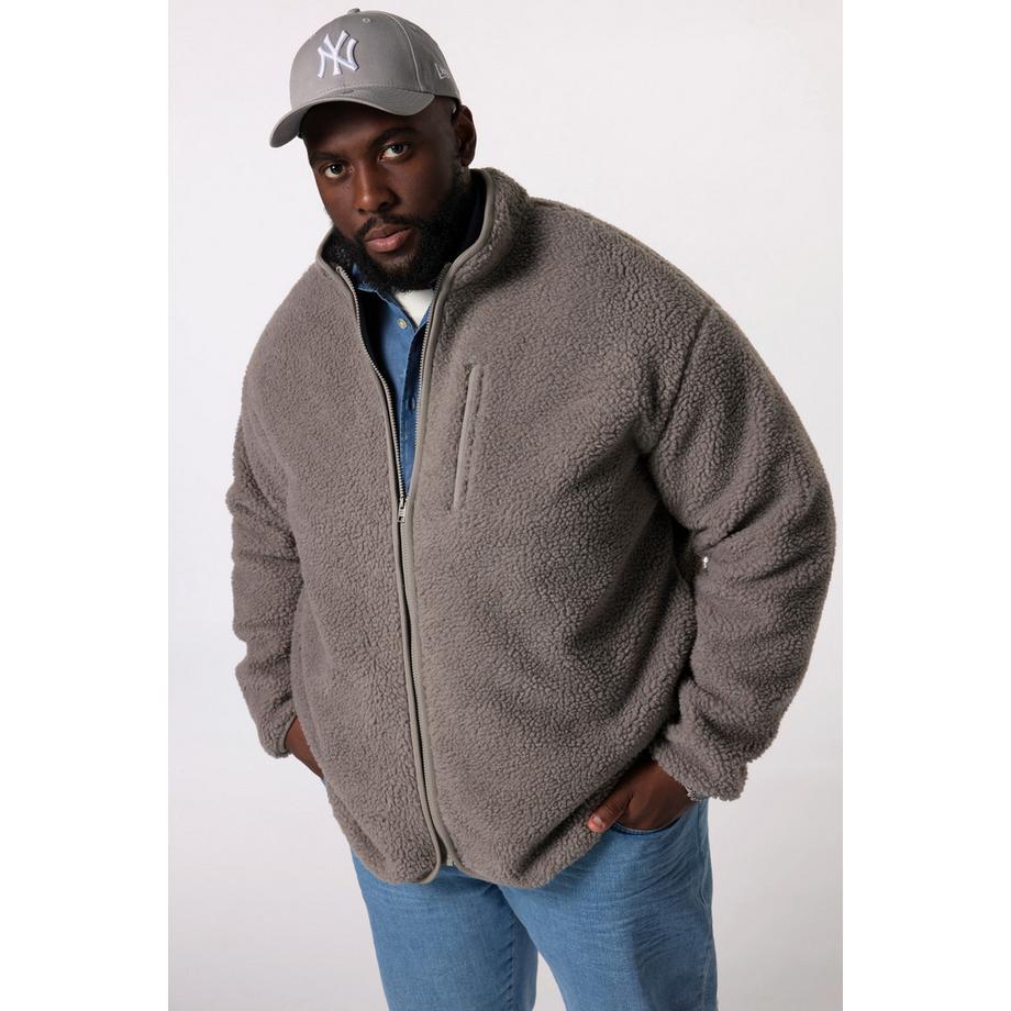 Sthuge Veste Teddy Doublure Polaire Col Montant  