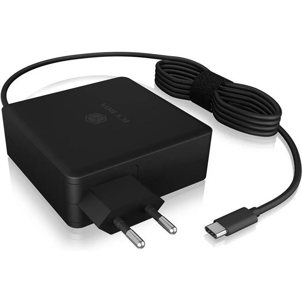 ICY BOX IB-PS101-PD Ordinateur portable, Smartphone, Tablette Noir Secteur Intérieure