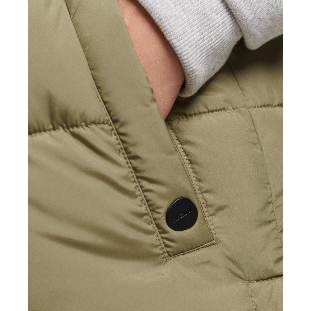 Superdry Lange ärmellose Daunenjacke mit Kapuze  