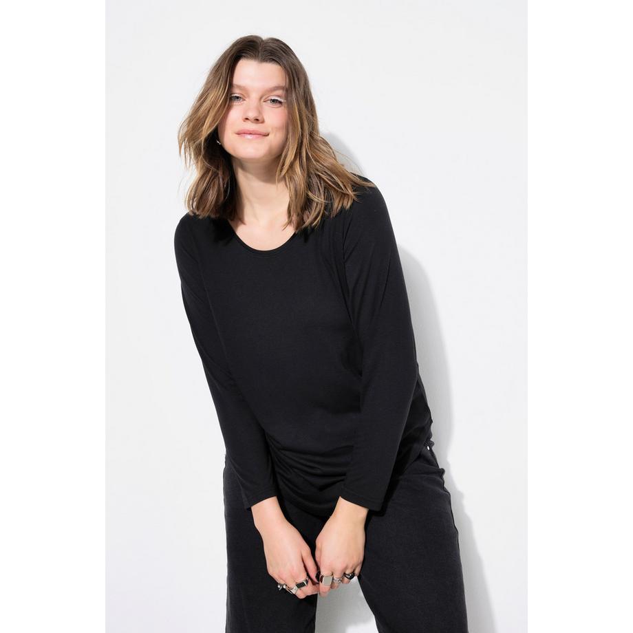 Studio Untold T-shirt manches longues base arrondie  