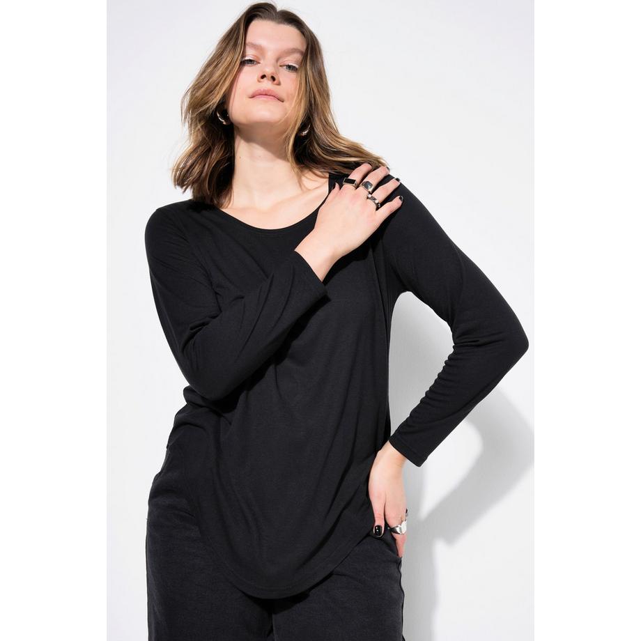 Studio Untold T-shirt manches longues base arrondie  