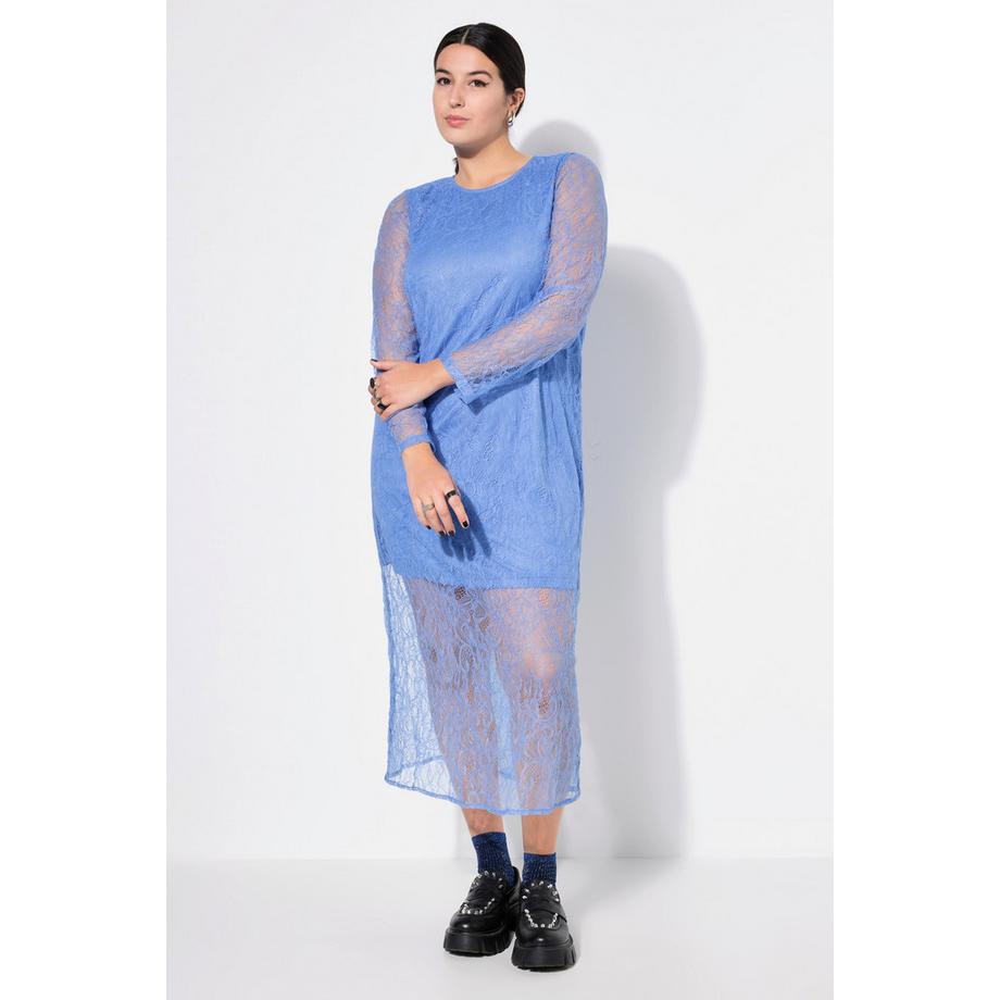 Studio Untold Robe Midi Dentelle Manches Longues Coupe Slim  