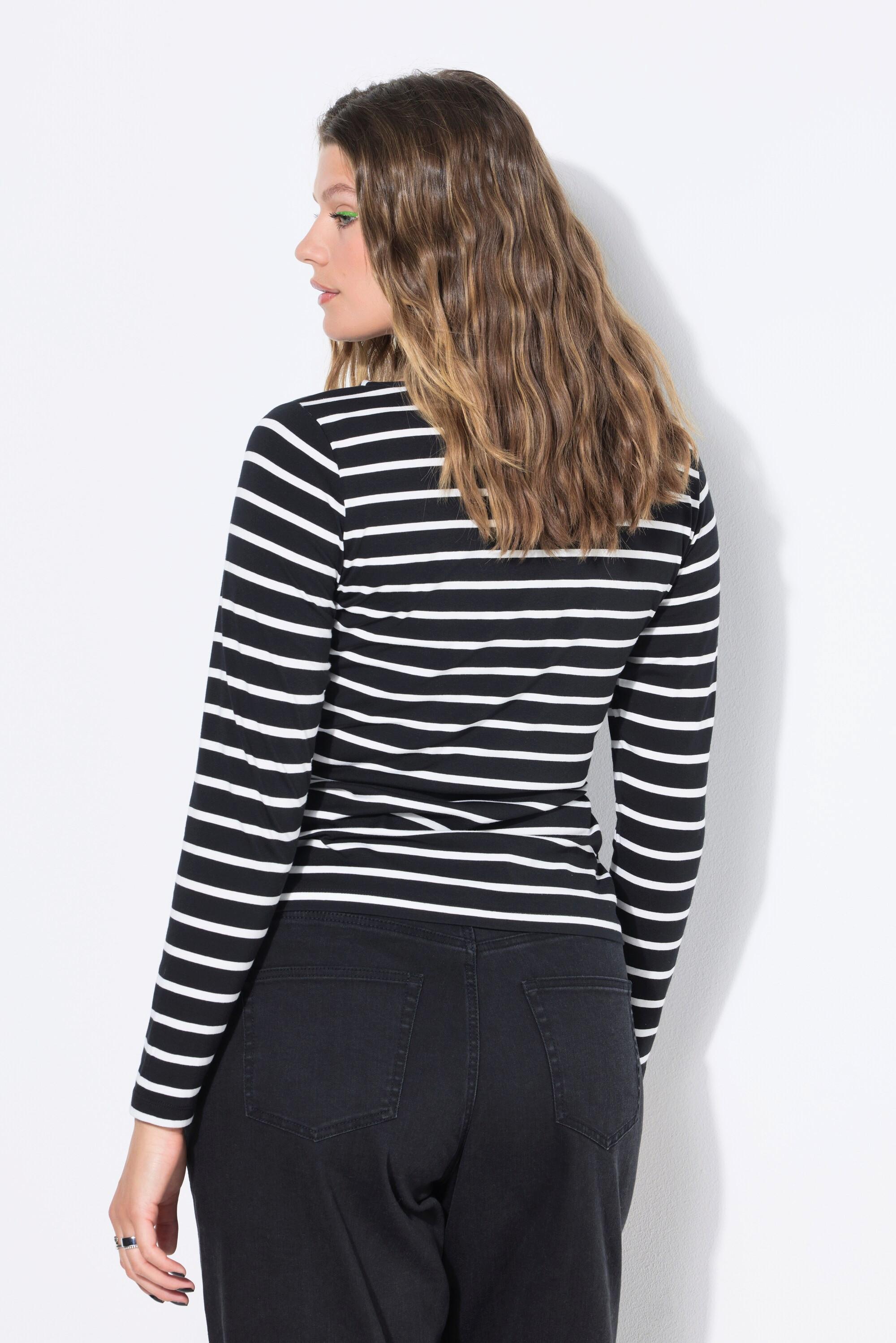 Studio Untold T-shirt Manches Longues Jersey Rayé Coupe Slim  