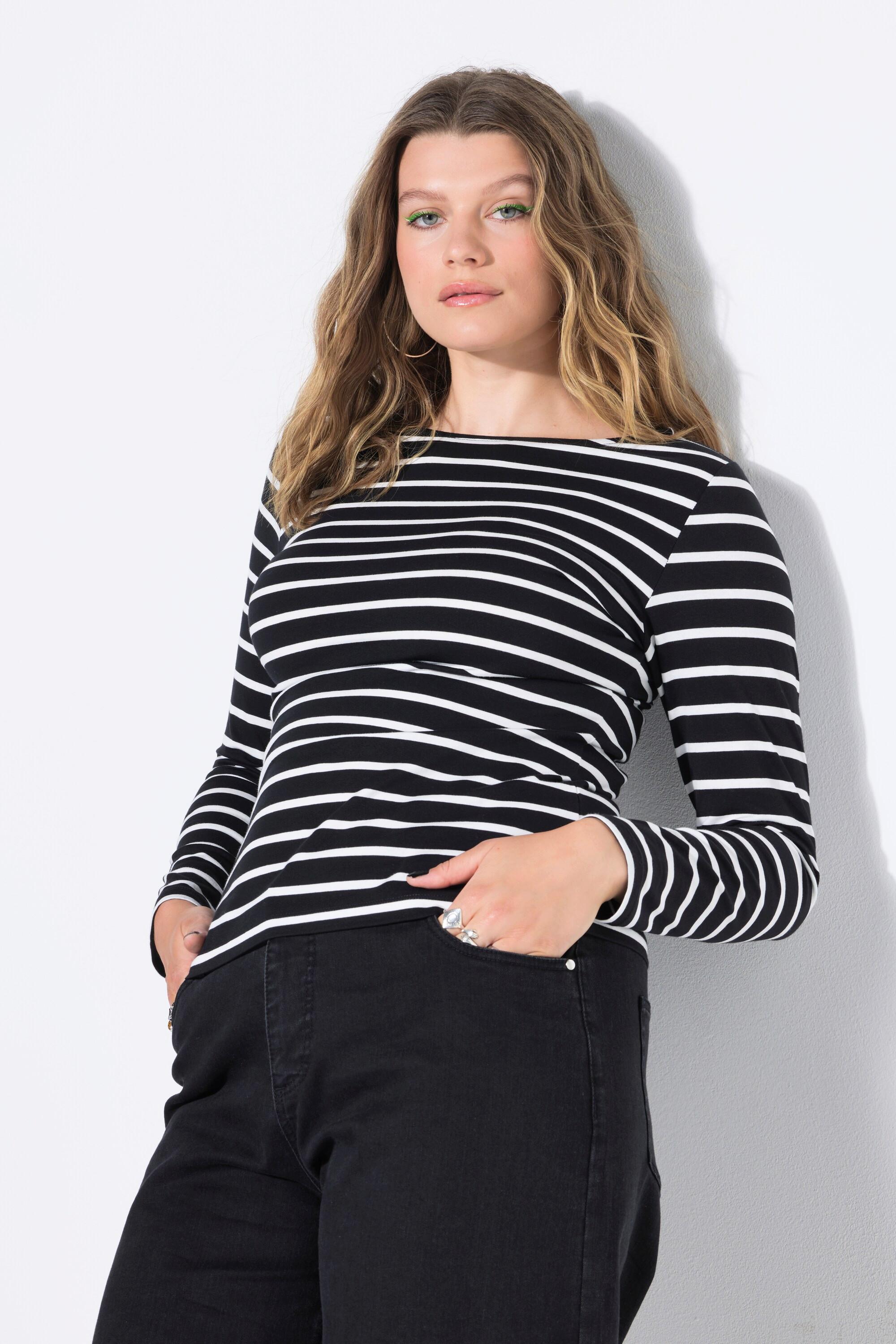 Studio Untold T-shirt Manches Longues Jersey Rayé Coupe Slim  