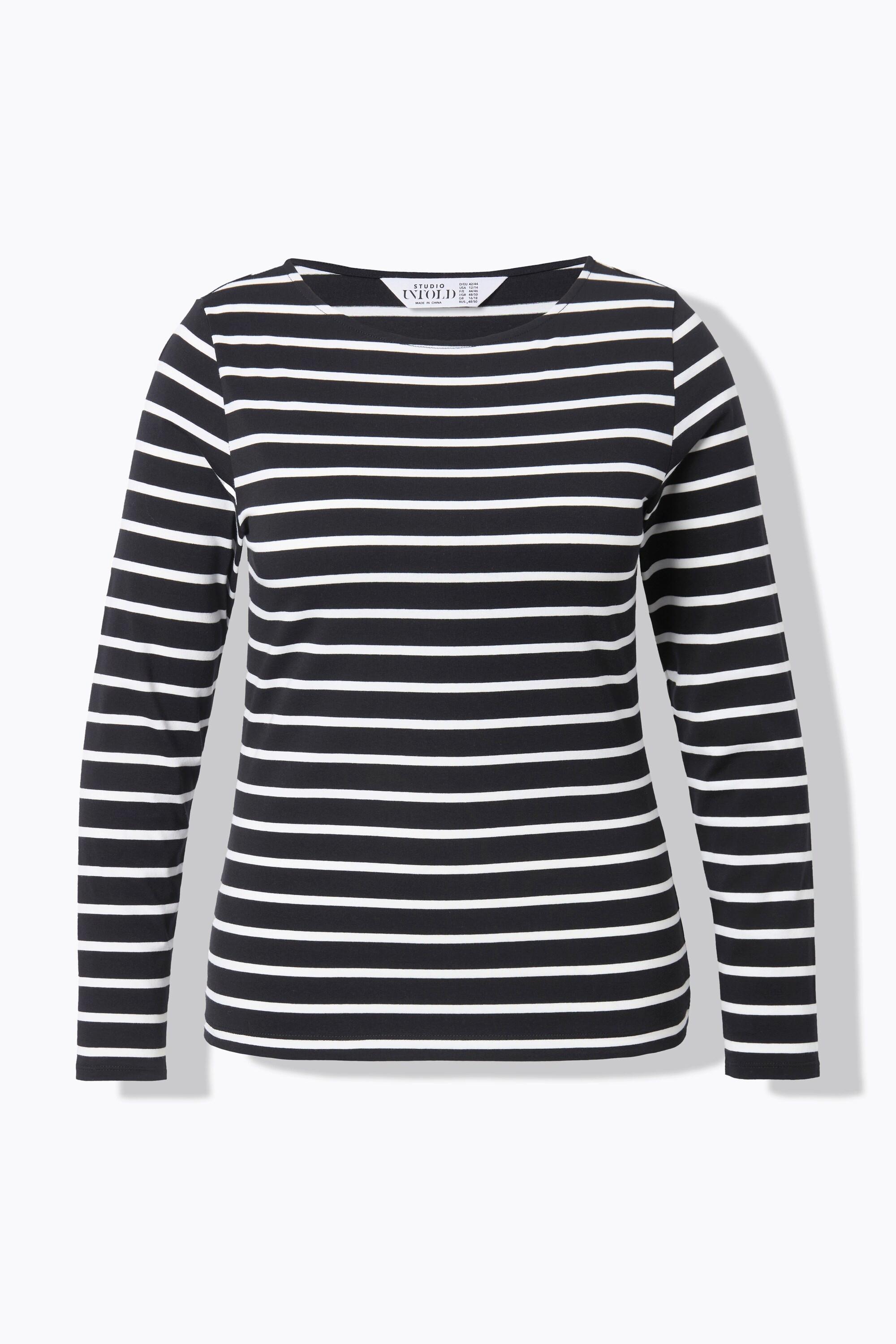 Studio Untold T-shirt Manches Longues Jersey Rayé Coupe Slim  