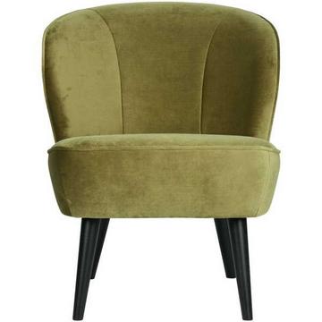 Fauteuil Sara en velours Army