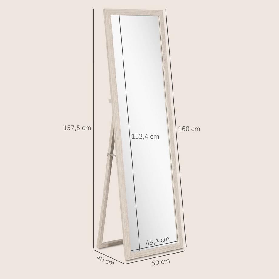HOMCOM Miroir en pied  