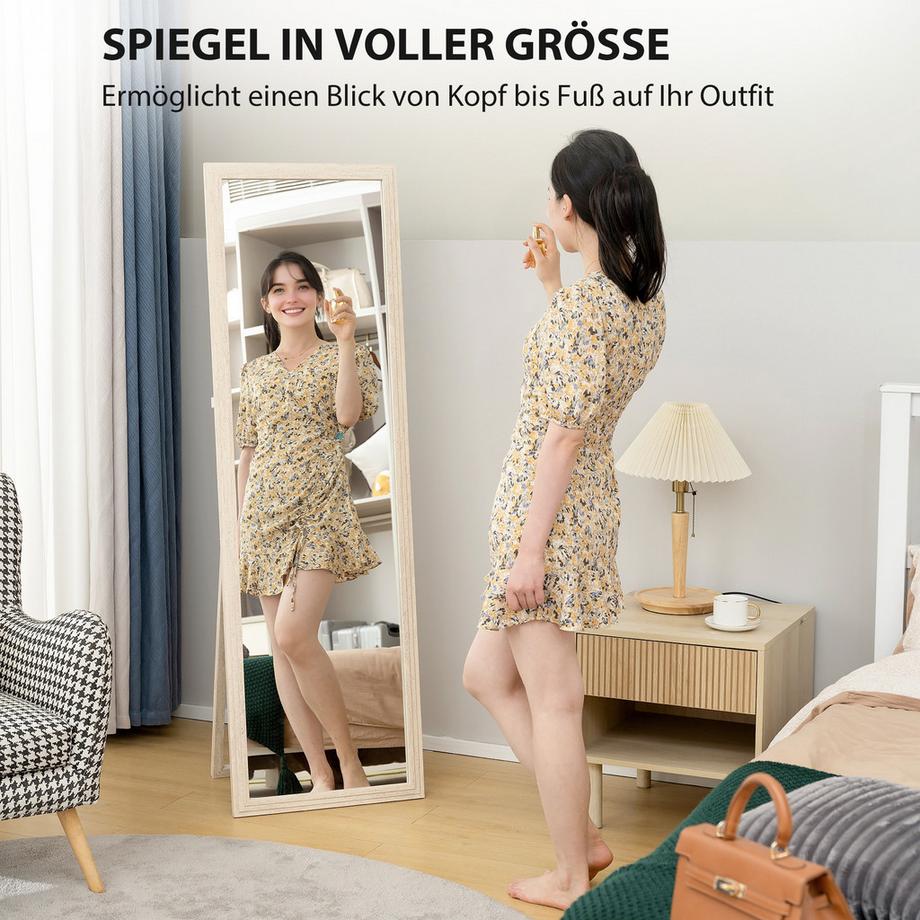 HOMCOM Miroir en pied  