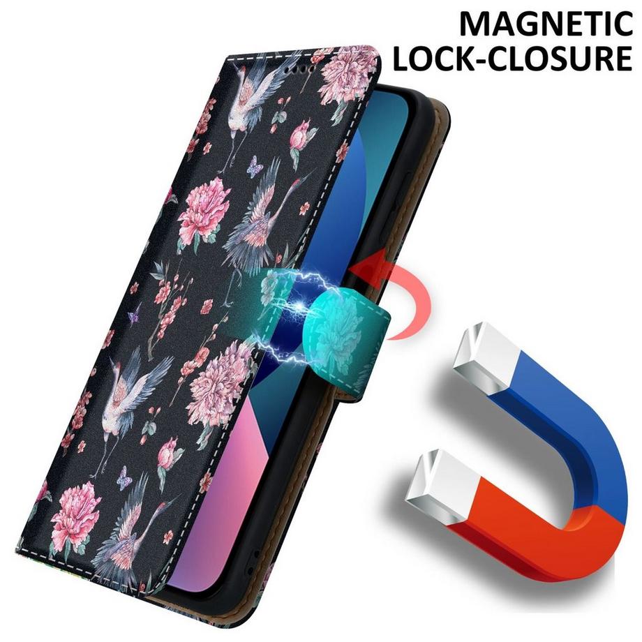 Cadorabo  Cadorabo Hülle kompatibel mit Apple iPhone 13 MINI - Schutzhülle mit Magnetverschluss, Standfunktion und Kartenfach 