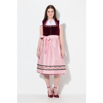 Samt-Dirndl, Stickerei, Carré-Ausschnitt, ärmellos