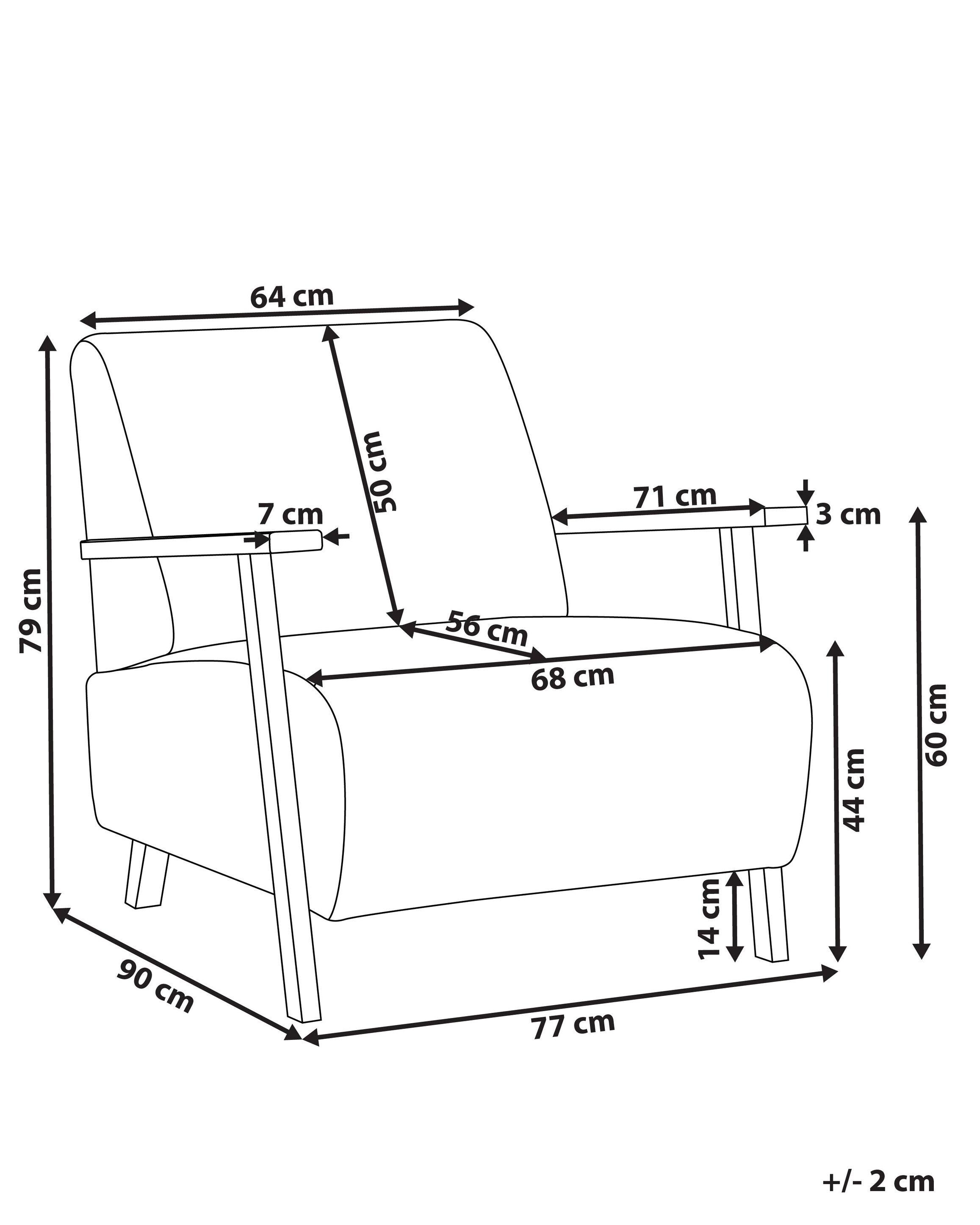 Beliani Fauteuil en Polyester Rétro LESJA  