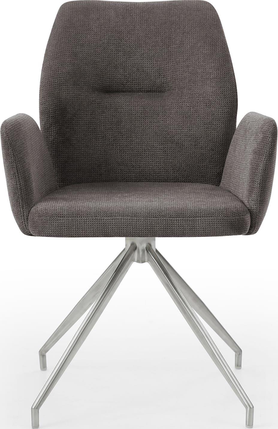 mutoni Fauteuil avec fonction pivotante gris foncé  