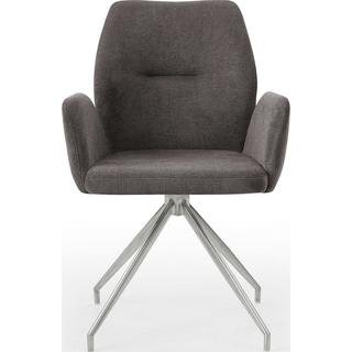 mutoni Fauteuil avec fonction pivotante gris foncé  