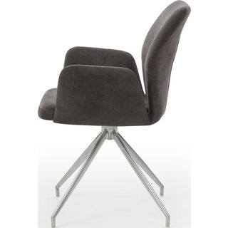 mutoni Fauteuil avec fonction pivotante gris foncé  