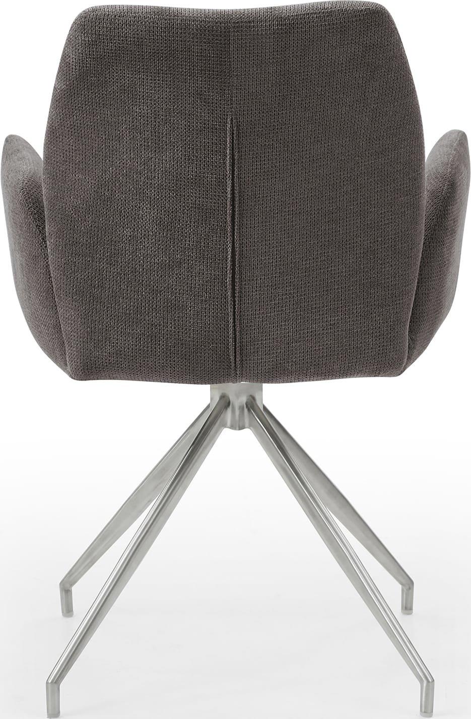 mutoni Fauteuil avec fonction pivotante gris foncé  