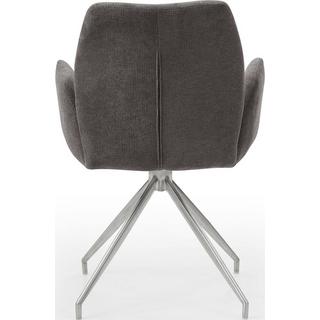 mutoni Fauteuil avec fonction pivotante gris foncé  