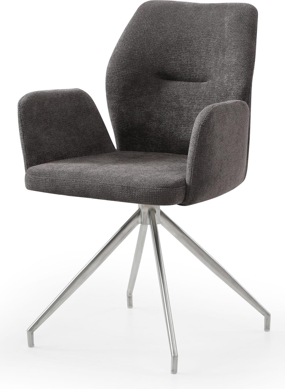 mutoni Fauteuil avec fonction pivotante gris foncé  