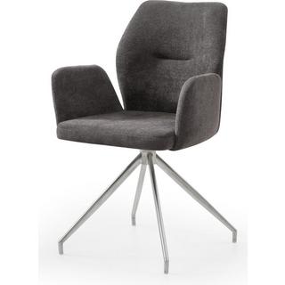 mutoni Fauteuil avec fonction pivotante gris foncé  