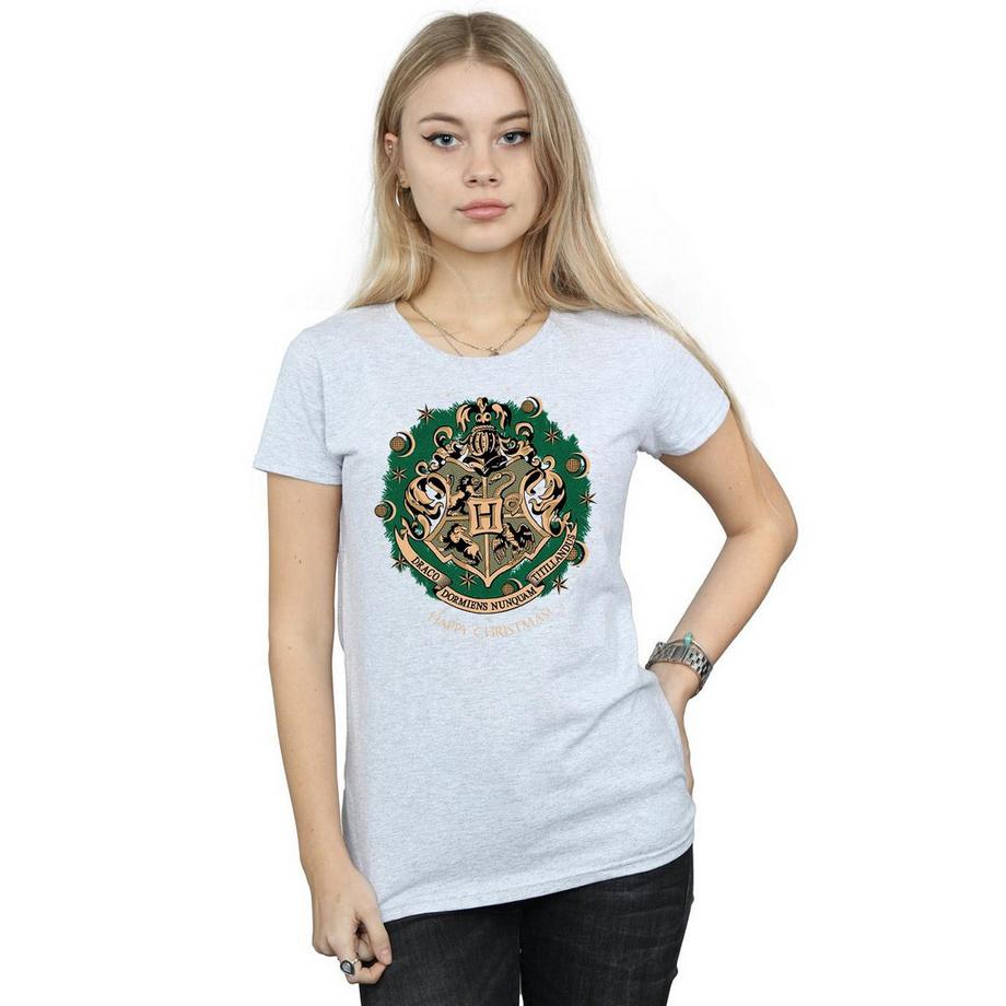 Harry Potter Hogwarts Christmas Crest T-Shirt  