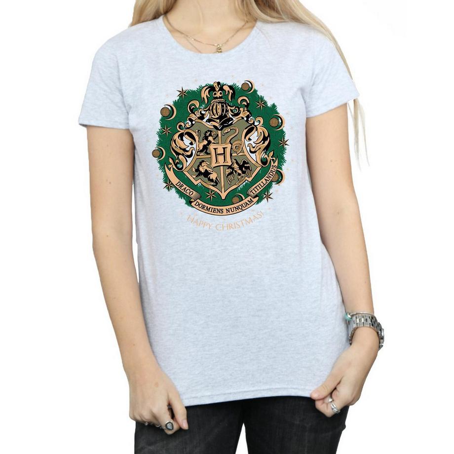 Harry Potter Hogwarts Christmas Crest T-Shirt  