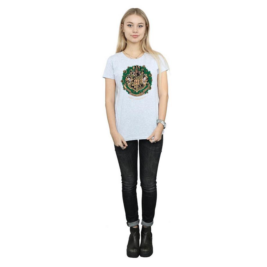 Harry Potter Hogwarts Christmas Crest T-Shirt  