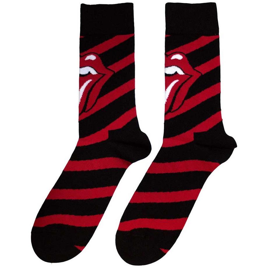 The Rolling Stones Gestreifte Logo Socken  