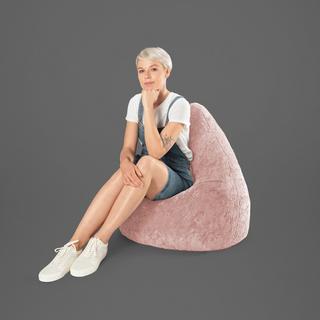 Sitting Point Sitzsack BeanBag Fluffy XL, altrose  