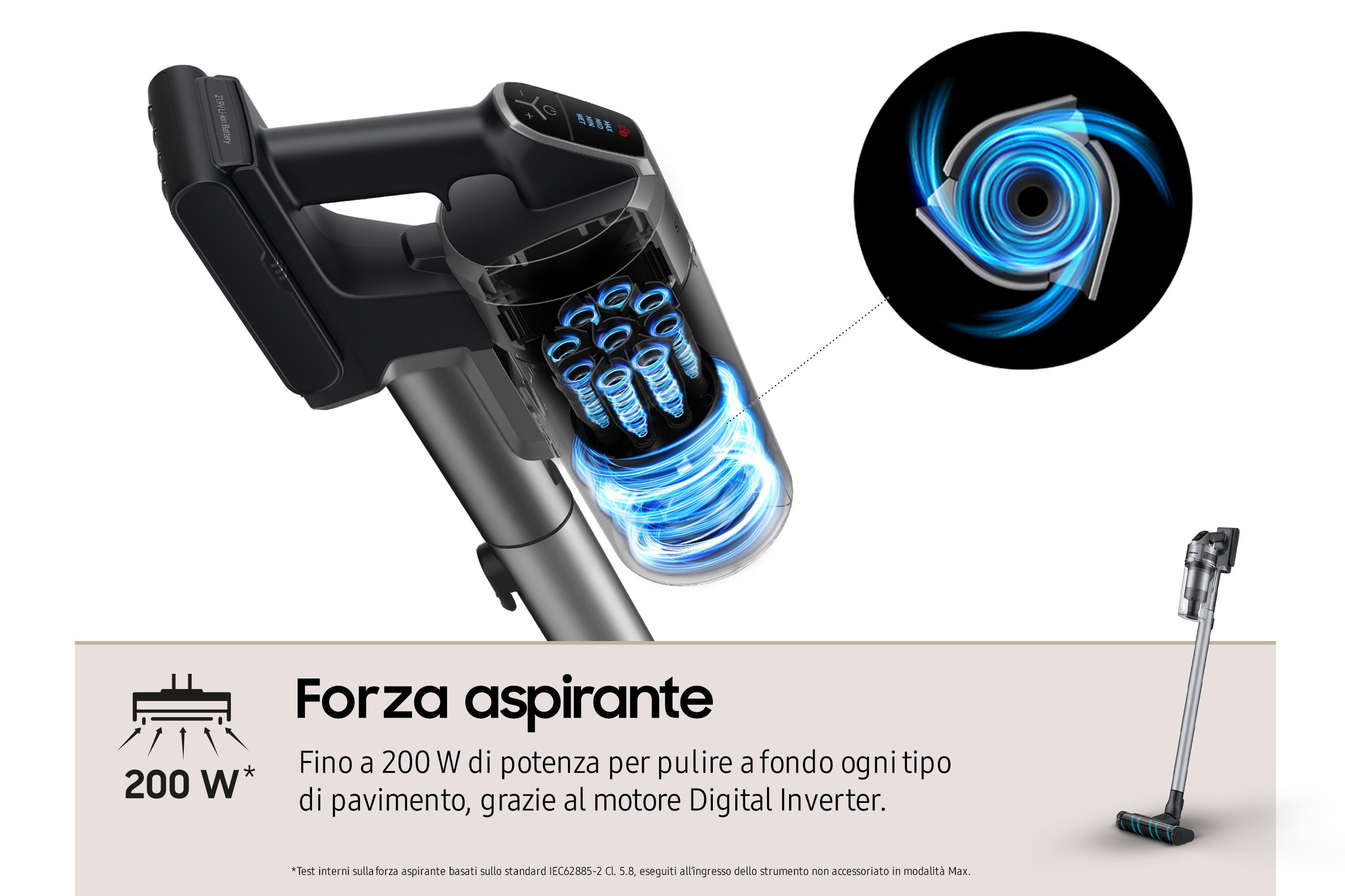 SAMSUNG Samsung Aspirapolvere senza filo Jet™ 75E complete 200W VS20B75ACR5  