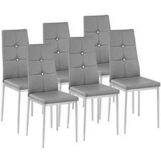 Tectake Lot de 6 chaises avec strass  
