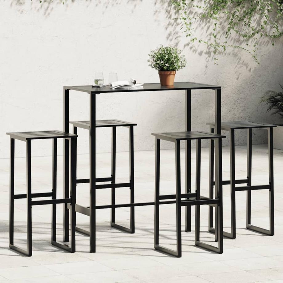 VidaXL Ensemble de bar de jardin acier  