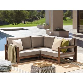 Beliani Ecksofa aus FSC® zertifiziertes Akazienholz Modern TIMOR  