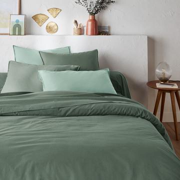 Unifarbener Duvetbezug aus gewaschener Baumwolle Scenario