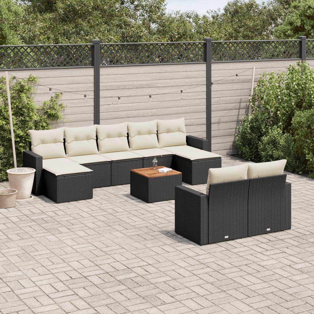 VidaXL set divano da giardino Polirattan  