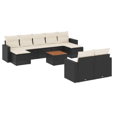 VidaXL set divano da giardino Polirattan  