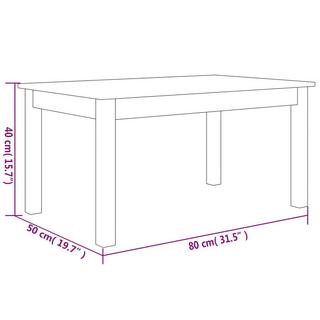 VidaXL Table basse bois de pin  