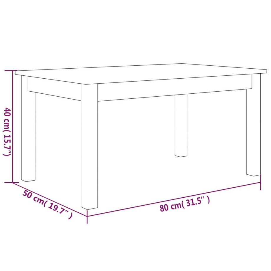 VidaXL Couchtisch kiefernholz  